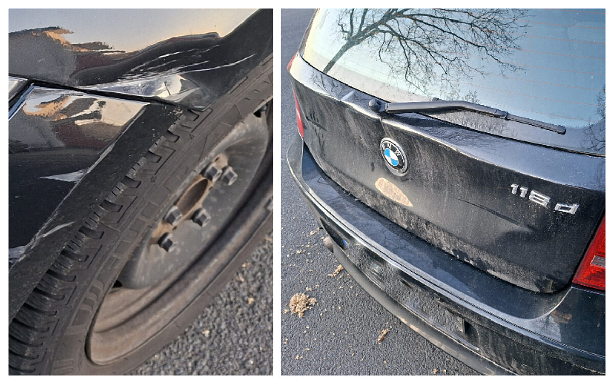 Auch das Auto von Kluger hats erwischt Auch das Auto von Kluger hats erwischt