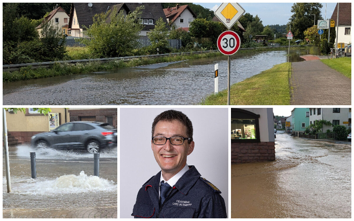 Starkregen Collage Starkregen Collage