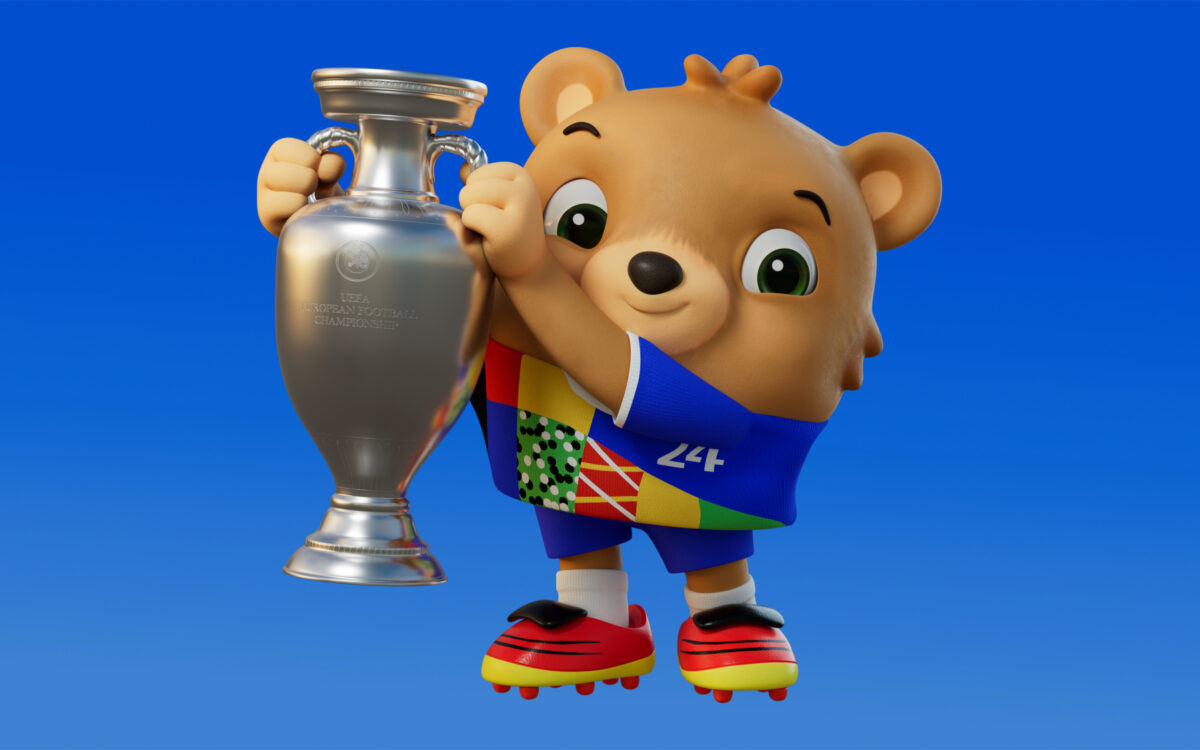 UEFA EURO 2024 Mascot on Blue Clean 16x9 UEFA EURO 2024 Mascot on Blue Clean 16x9