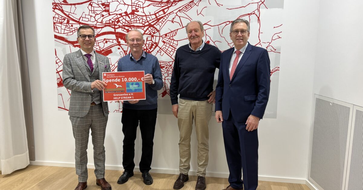 Sparkasse Aschaffenburg-Alzenau spendet an Grenzenlos e.V.
