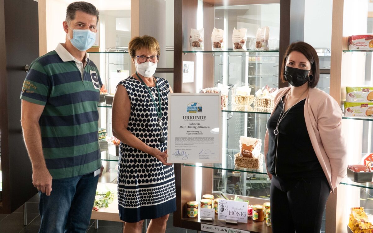 011122 Gelnhausen Main Kinzig Kliniken Fairtrade Urkunde 011122 Gelnhausen Main Kinzig Kliniken Fairtrade Urkunde