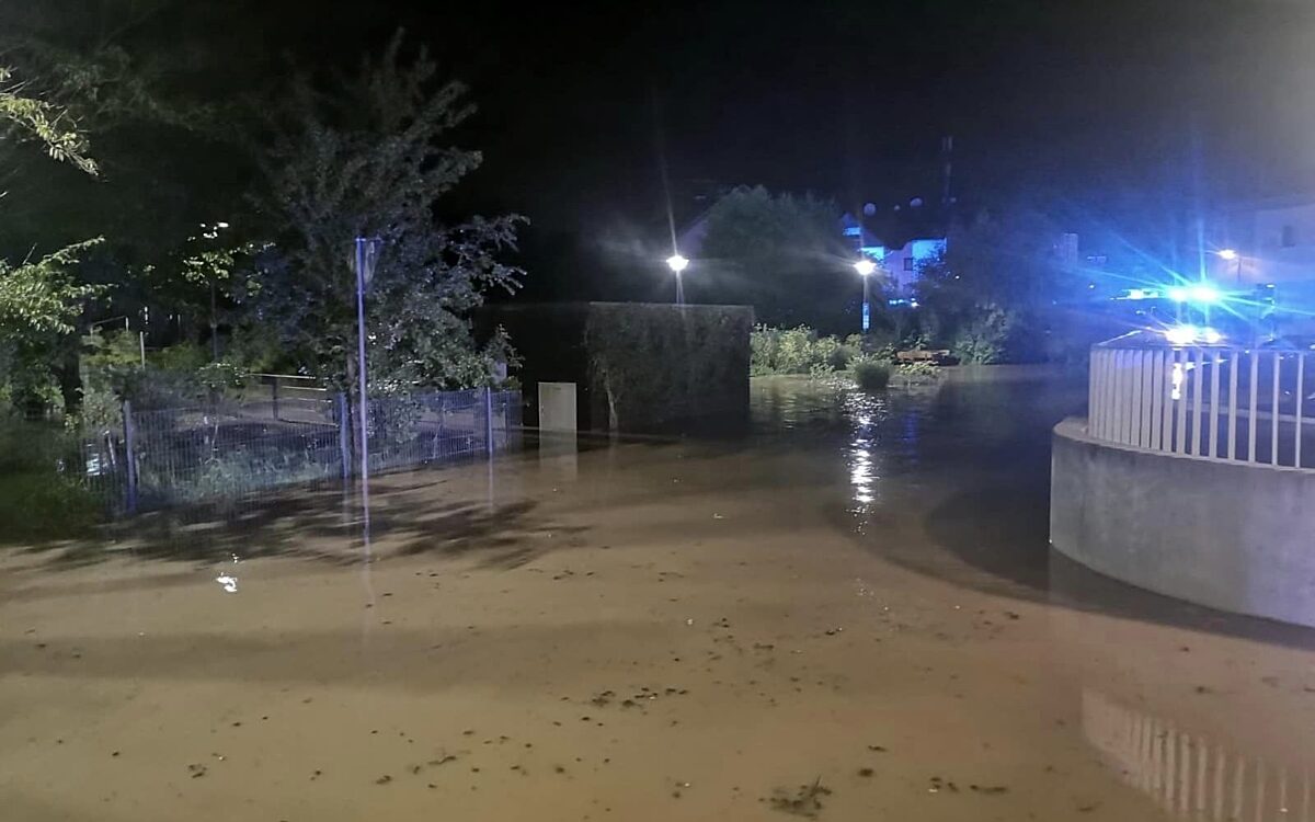 170823 Laufach Unwetter Ueberflutung Foto FW Laufach 170823 Laufach Unwetter Ueberflutung Foto FW Laufach