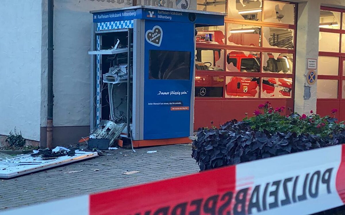 181023 Laudenbach Geldautomatensprenung 181023 Laudenbach Geldautomatensprenung