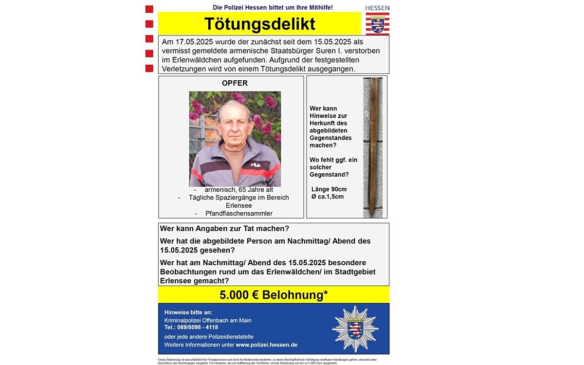 190625 erlensee fahndung toter armenier 190625 erlensee fahndung toter armenier