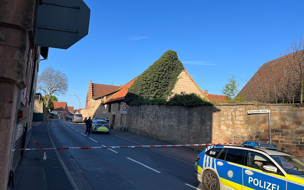 260423 Pflaumheim Geldautomat gesprengt 260423 Pflaumheim Geldautomat gesprengt