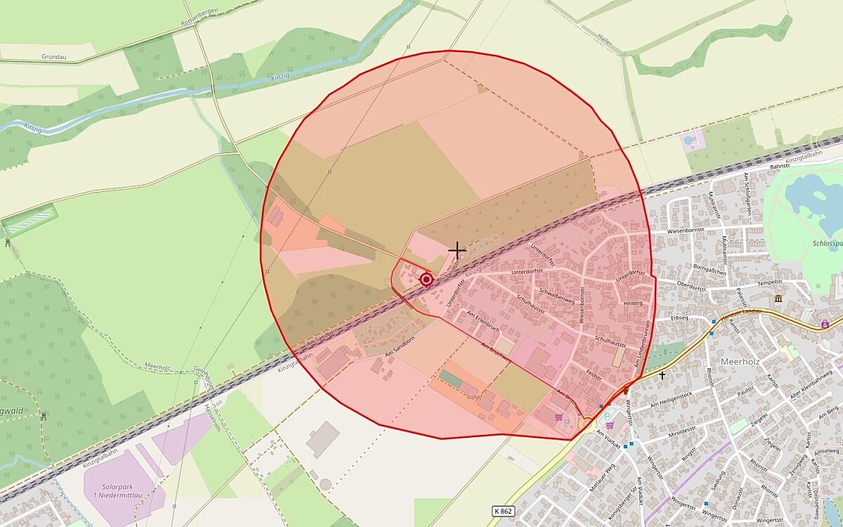 Bombenfund bei Meerholz Sicherheitsradius