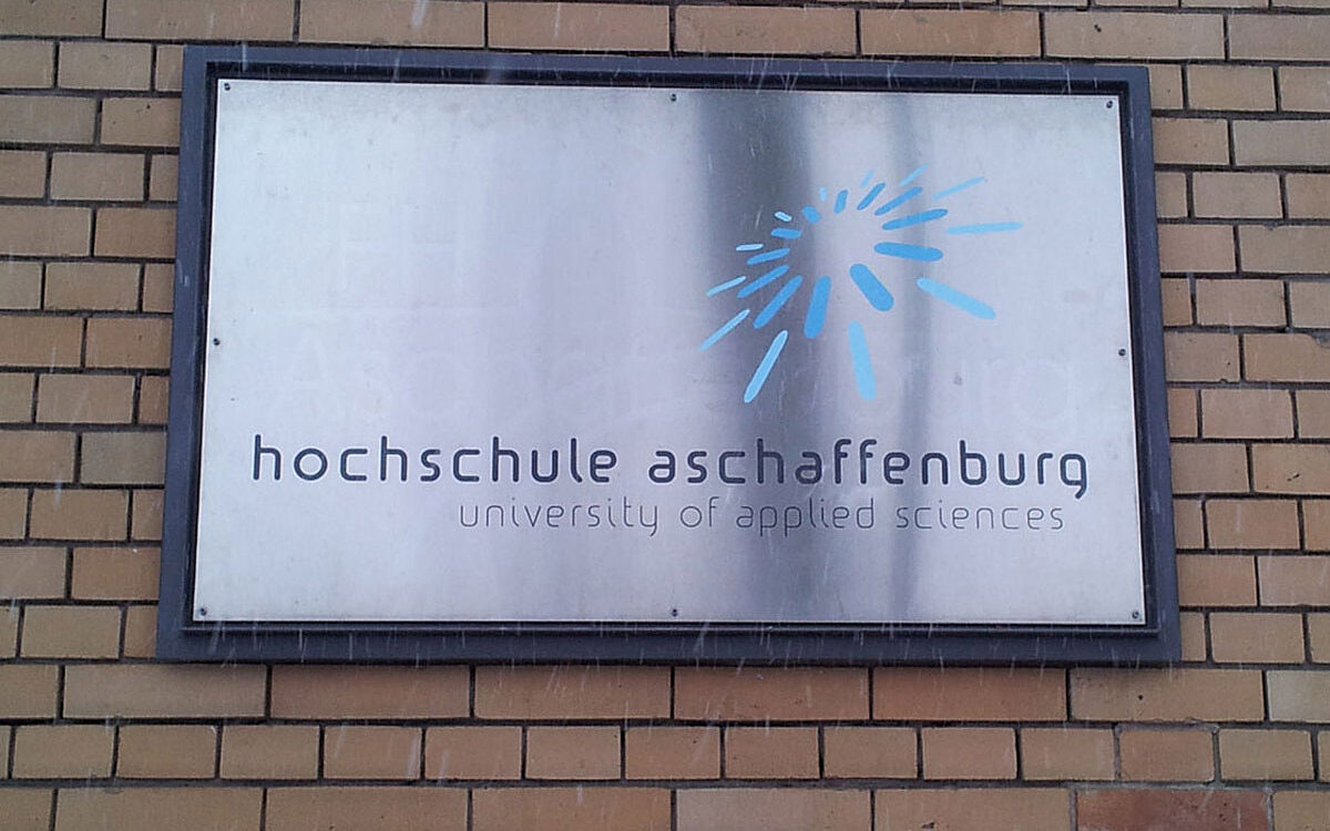 Hochschule Aschaffenburg Schild cut Hochschule Aschaffenburg Schild cut