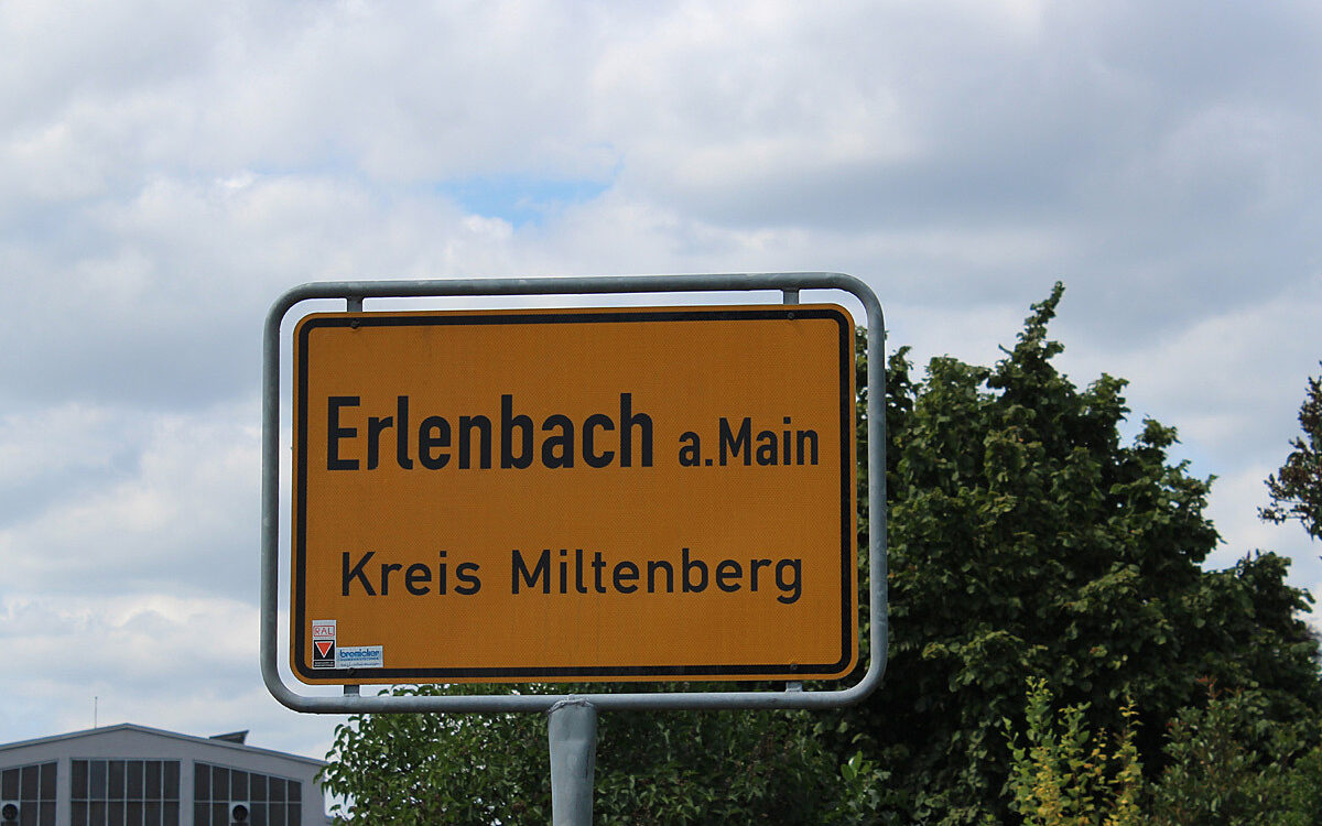 Ortsschild Erlenbach online cut Ortsschild Erlenbach online cut