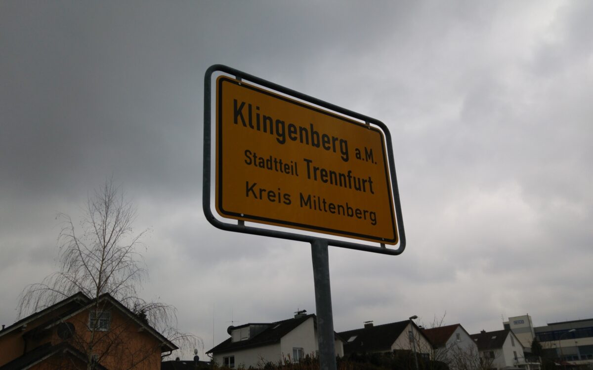 Ortsschild Klingenberg Trennfurt Ortsschild Klingenberg Trennfurt