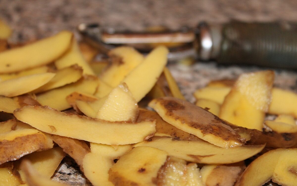 Symbolbild Biomuell Kartoffelschalen Symbolbild Biomuell Kartoffelschalen