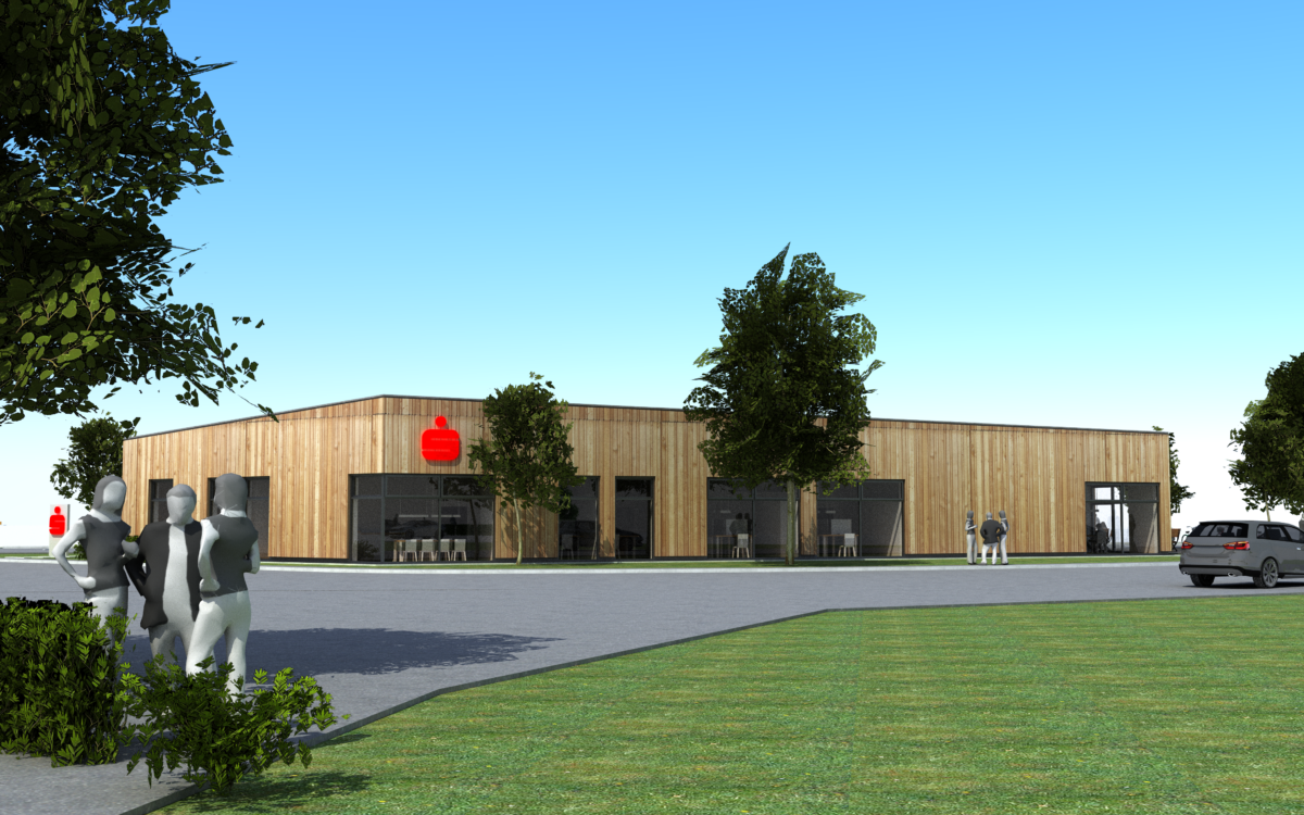 Woerth Beratungszentrum Sparkasse Ansicht Strassenseite Woerth Beratungszentrum Sparkasse Ansicht Strassenseite