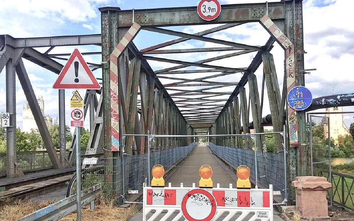 K Hanau Auheimer Bruecke Baustelle Main Grossausheim Kleinauheim K Hanau Auheimer Bruecke Baustelle Main Grossausheim Kleinauheim