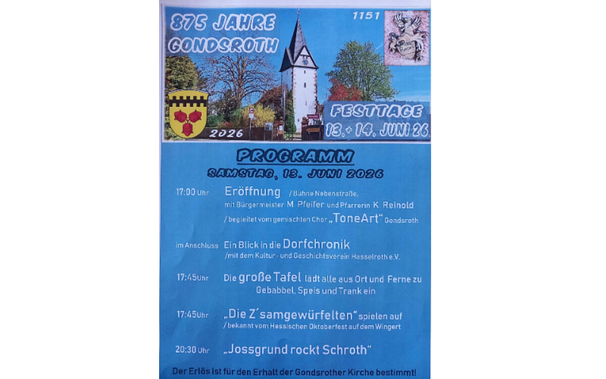 875 Jahre Gondsroth