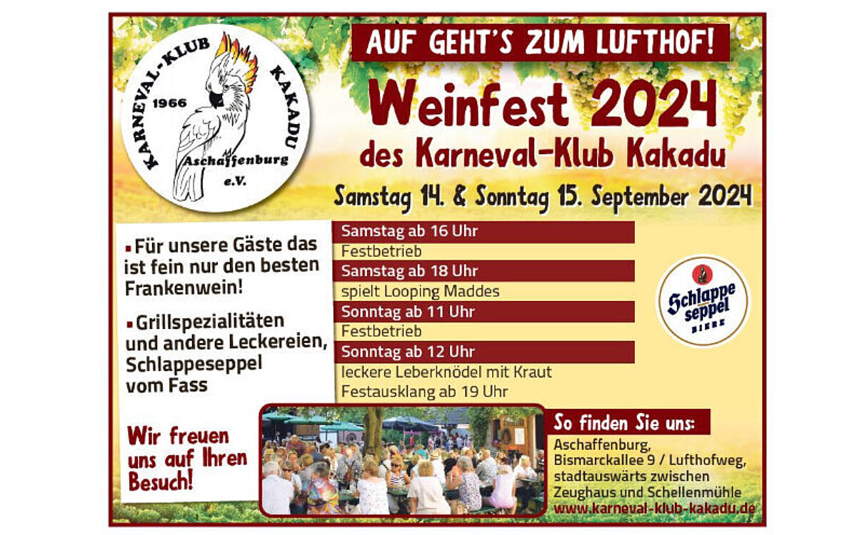 Weinfest 2024 Karneval Klub Kakadu